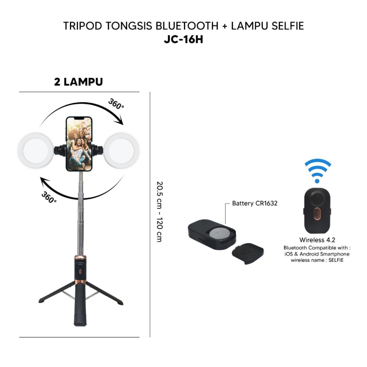 Wireless Bluetooth Selfie Stick JC Series
