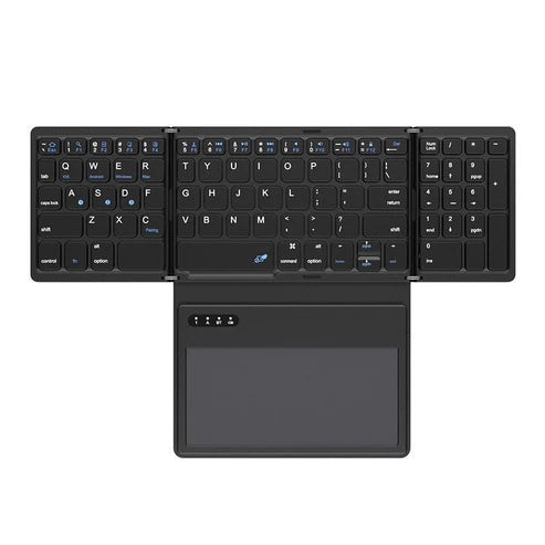 Business Leather Large Touch Version Bluetooth Folding Keyboard New B055